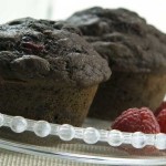 Chokolade muffins med Oreo og hindbær