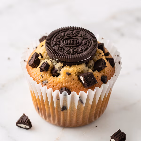 AI-genereret illustration: oreo muffins