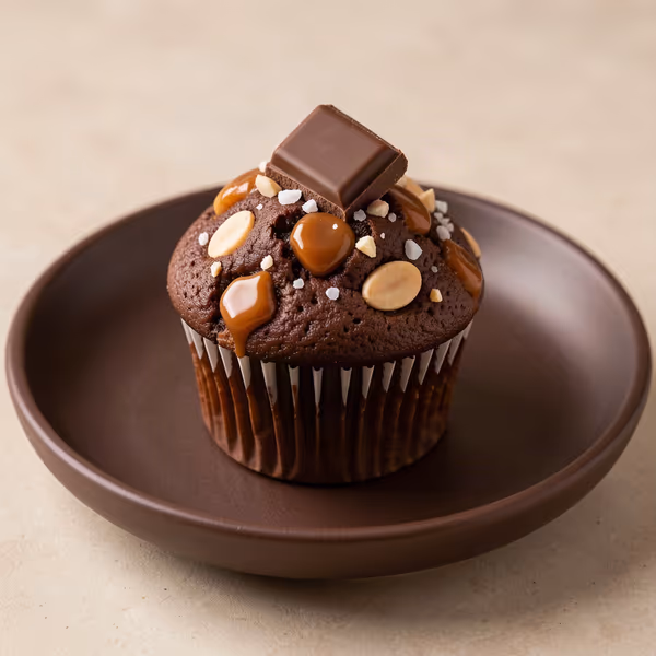 AI-genereret illustration: snickers muffins