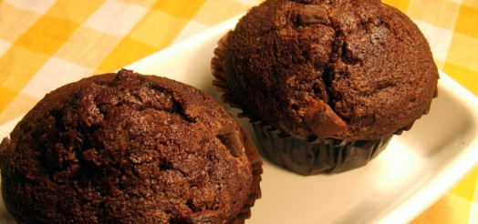 Chokolade muffins med appelsinkrokant