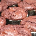 Chokolade muffins med nødder
