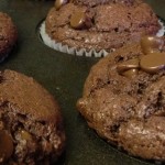 Chokolade muffins med dobbelt chokolade